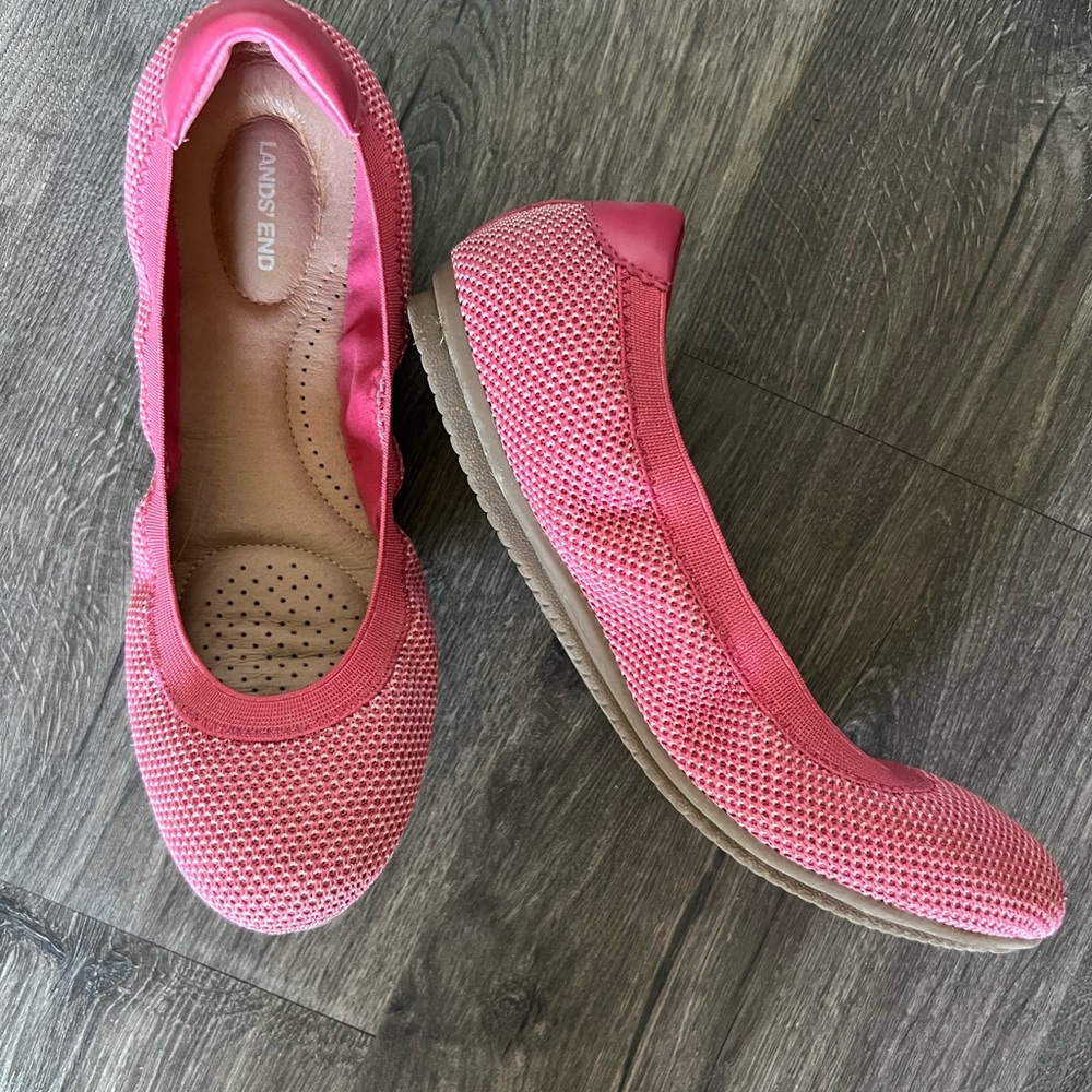 Lands End pink ballet flats